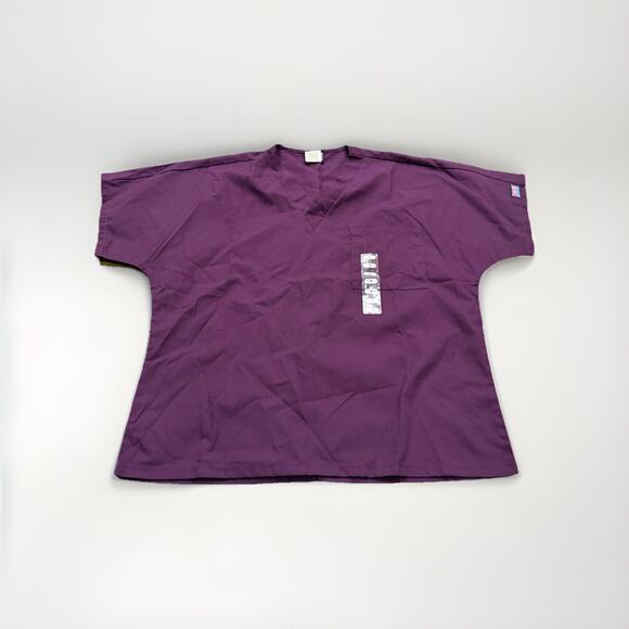 Cherokee Workwear Unisex Purple V-Neck Scrub Originals Short Sleeve Size S NWT - Picture 1 of 9